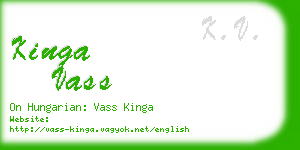 kinga vass business card
